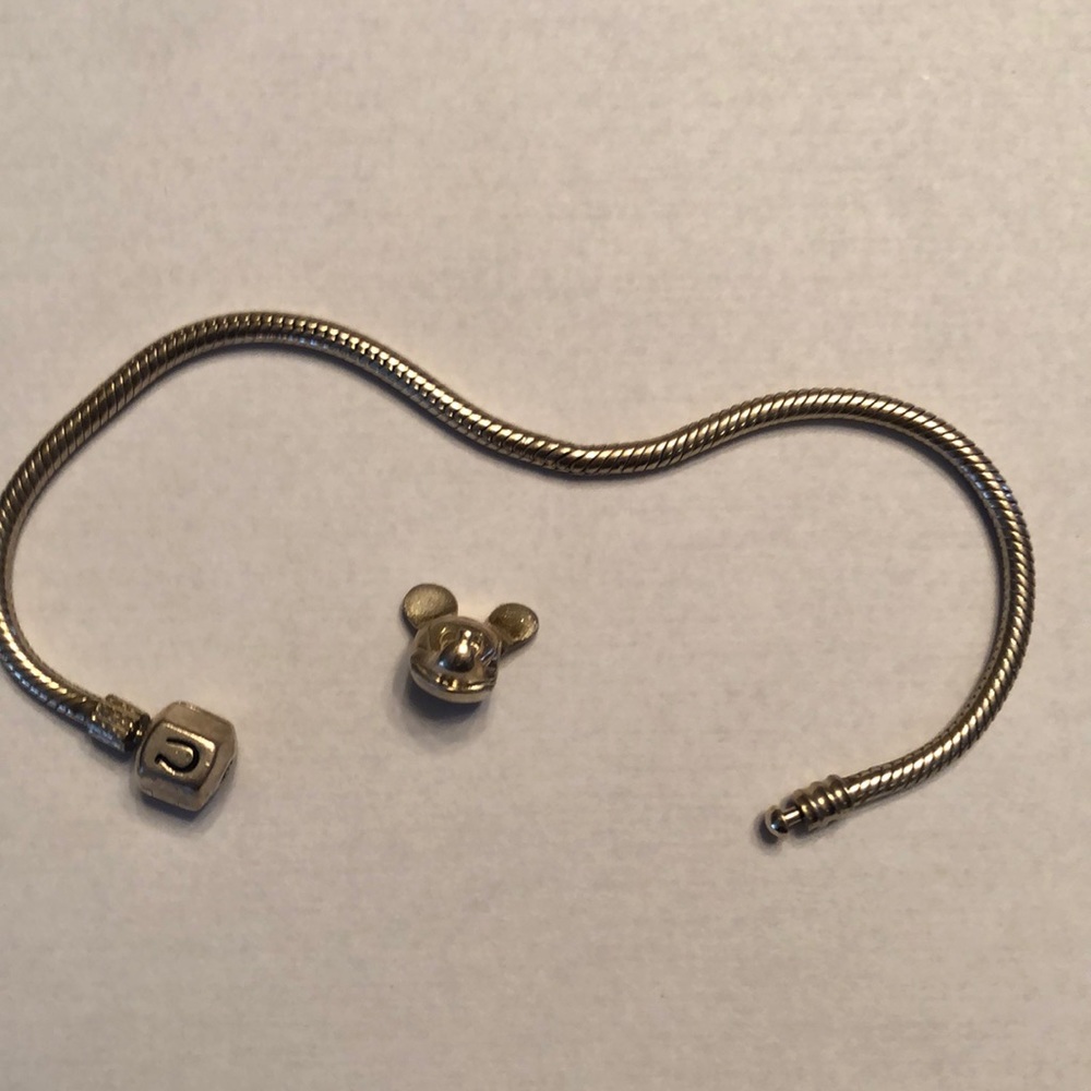 Pandora bracelet and Mickey charm